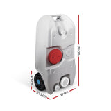Weisshorn 40L Portable Wheel Water Tank Camping Caravan Storage Grey - Front View