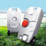 Weisshorn 40L Portable Wheel Water Tank Camping Caravan Storage Grey - Close-Up Angle