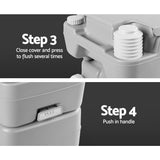 Weisshorn 20L Portable Camping Toilet Outdoor Flush Potty Boating - Rear View