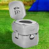 Weisshorn 22L Portable Camping Toilet Outdoor Flush Potty Boating - Low Angle