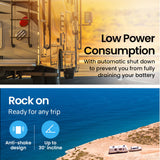 GECKO 70L Portable Bar Fridge and Freezer 12V/24V for Camping, Caravans, Black - Close-Up Angle