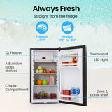 GECKO 95L Portable Upright Fridge, 12V/24V for Motorhome, Caravan, Black