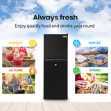 GECKO 125L Portable Upright Fridge, 12V/24V for Motorhome, Caravan, Black - Close-Up Angle