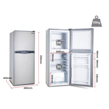 GECKO 125L Portable Upright Fridge, 12V/24V for Motorhome, Caravan, Silver - Rear View