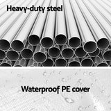 Instahut Carports 6x6m Carport Kits Steel Shelter Gazebo Canopy Garage Portable Garden Shed - 45-Degree Angle