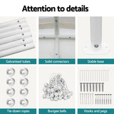 Instahut Carports 6x6m Carport Kits Steel Shelter Gazebo Canopy Garage Portable Garden Shed