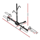 Giantz 2 Bicycle Bike Carrier Rack Car 2 Hitch Mount Platform Foldable Black,Giantz 2 Bicycle Bike C