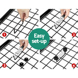 Giantz Universal Car Roof Rack Basket Luggage Vehicle Cargo Carrier 123cm Black - Rear View