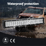 Giantz 20 Inch LED Offroad Light Bar - Waterproof Flood & Spot Driving Lamp for Trucks - 45-Degree Angle
