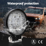 Giantz 4.5-Inch LED Flood and Spot Driving Lights for Cars, Trucks, and SUVs - 12V/24V Waterproof Upgrade - 45-Degree Angle