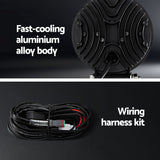 Giantz 4.5-Inch LED Flood and Spot Driving Lights for Cars, Trucks, and SUVs - 12V/24V Waterproof Upgrade - Rear View