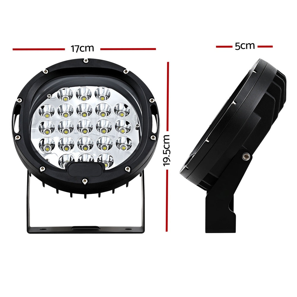Giantz 7-Inch LED Driving Lights - Versatile Flood & Spot Lights for Cars, Trucks, and SUVs (12V/24V)