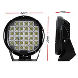 Giantz 9-Inch Dual LED Driving Lights - High-Performance Flood & Spot Lights for Cars, Trucks, & SUVs (12V/24V) - Front View