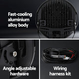Giantz 9-Inch Dual LED Driving Lights - High-Performance Flood & Spot Lights for Cars, Trucks, & SUVs (12V/24V) - Rear View