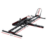 Giantz Motorcycle Motorbike Carrier Rack Arm Dirt Bike Ramp 2Towbar Steel Black,Giantz Motorcycle Motorbike Carrier Rack Arm Dirt Bike Ramp 2Towbar Steel Black - Front View