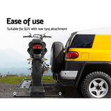 Giantz Motorcycle Motorbike Carrier Rack Arm Dirt Bike Ramp 2Towbar Steel Black,Giantz Motorcycle Motorbike Carrier Rack Arm Dirt Bike Ramp 2Towbar Steel Black - Rear View
