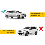 Universal Car Roof Racks Pod Aluminium Cross Bars Clamps Lockable 90cm Black - Top-Down View