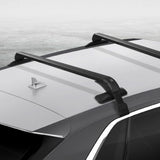 Universal Car Roof Racks Pod Aluminium Cross Bars Clamps Lockable 90cm Black - Close-Up Angle