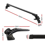 Universal Car Roof Racks Pod Aluminium Cross Bars Brackets 145cm Black - Front View