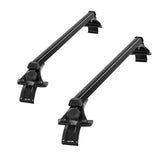 Universal Car Roof Racks Pod Aluminium Cross Bars Brackets 145cm Black - Side View