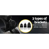 Universal Car Roof Racks Pod Aluminium Cross Bars Brackets 145cm Black - Rear View