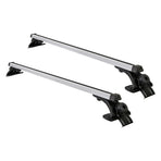 Universal car roof rack cross bars, 145cm, silver aluminium, door frame brackets