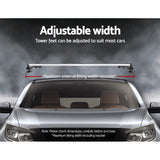Universal Car Roof Racks Pod Aluminium Cross Bars Brackets 145cm Silver - 45-Degree Angle