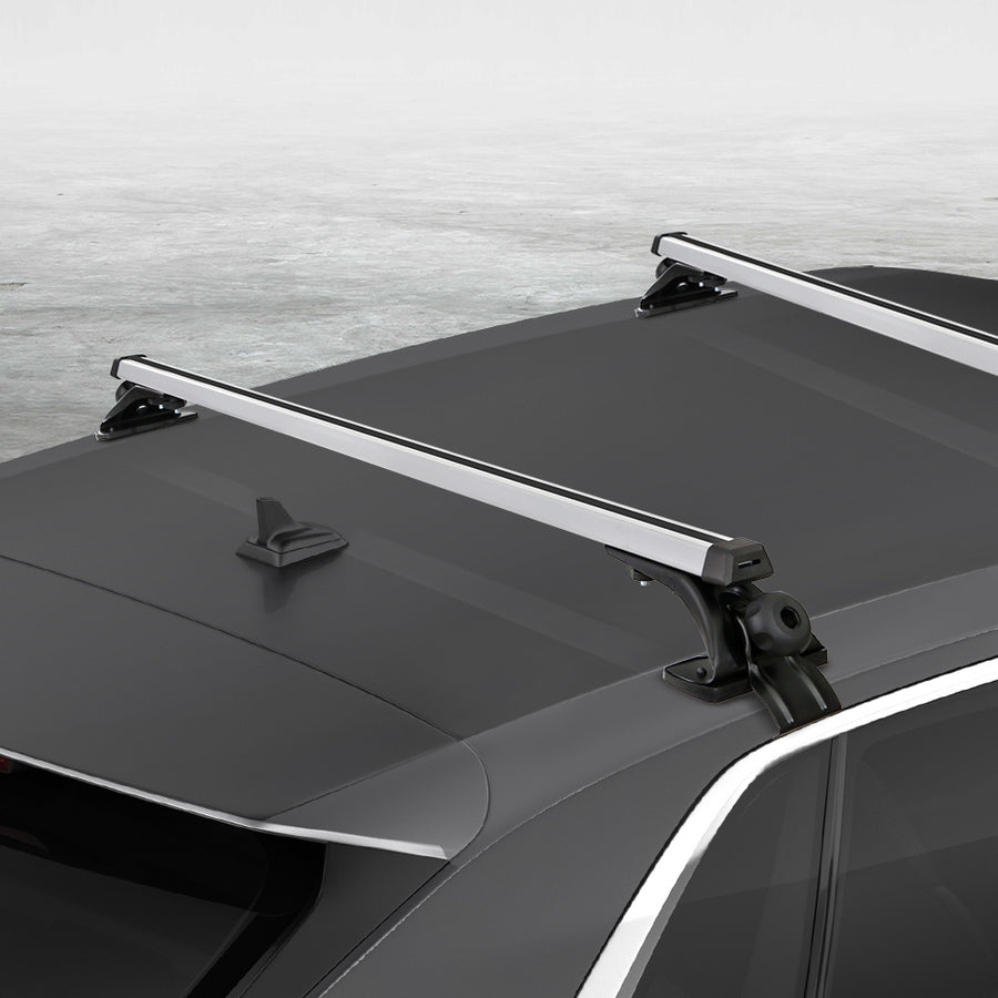 Universal car roof rack cross bars, 145cm, silver aluminium, image 7