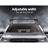 Universal Car Roof Racks Pod Aluminium Cross Bars Adjustable 108cm Black - 45-Degree Angle