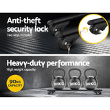 Universal Car Roof Racks Pod Aluminium Cross Bars Adjustable 108cm Black - Rear View