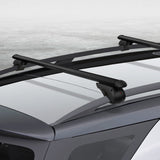 Universal Car Roof Racks Pod Aluminium Cross Bars Adjustable 108cm Black - Close-Up Angle
