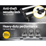 Universal Car Roof Racks Pod Cross Bars Aluminium Adjustable 123cm Sliver - Rear View