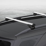 Universal Car Roof Racks Pod Cross Bars Aluminium Adjustable 123cm Sliver - Close-Up Angle