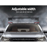 Universal Car Roof Racks Pod Aluminium Cross Bars Upgraded Holder 126cm Black - 45-Degree Angle