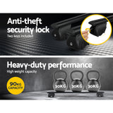 Universal Car Roof Racks Pod Aluminium Cross Bars Upgraded Holder 126cm Black - Rear View