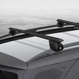 Universal Car Roof Racks Pod Aluminium Cross Bars Upgraded Holder 126cm Black - Close-Up Angle