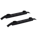 Adjustable Black Soft Roof Rack for Kayaks and Luggage - 116cm Universal Fit - Side View