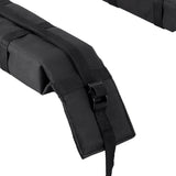 Adjustable Black Soft Roof Rack for Kayaks and Luggage - 116cm Universal Fit - Top-Down View
