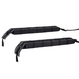 Adjustable Black Soft Roof Rack for Kayaks and Luggage - 116cm Universal Fit - 45-Degree Angle