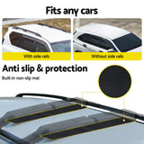 GIANTZ Kayak Roof Rack for Car, Universal Soft Roof Rack Pads for Surfboard SUP Canoe, Roof Bars for SUV Sedan without Side Rails, Portable Cross Bars with 4.5m Tie Down Straps & Ropes, 80kg Capacity