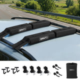 GIANTZ Kayak Roof Rack for Car, Universal Soft Roof Rack Pads for Surfboard SUP Canoe, Roof Bars for SUV Sedan without Side Rails, Portable Cross Bars with 4.5m Tie Down Straps & Ropes, 80kg Capacity - Extra Image