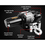Giantz 4WD Electric Car Winch 4500LBS/2041KG - Top-Down View