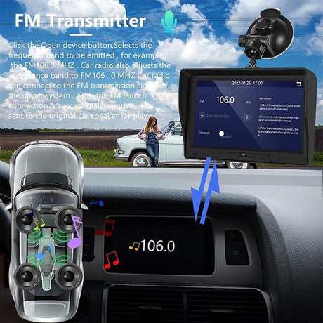 7 Touch Display Car Navigator With Dual-Lens Smart Driving Recorder - Portable And Wireless-1915197473782108165