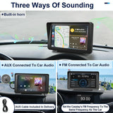 7 Touch Display Car Navigator With Wireless Carplay Bluetooth And Reversing Image - Portable And Smart - Front View