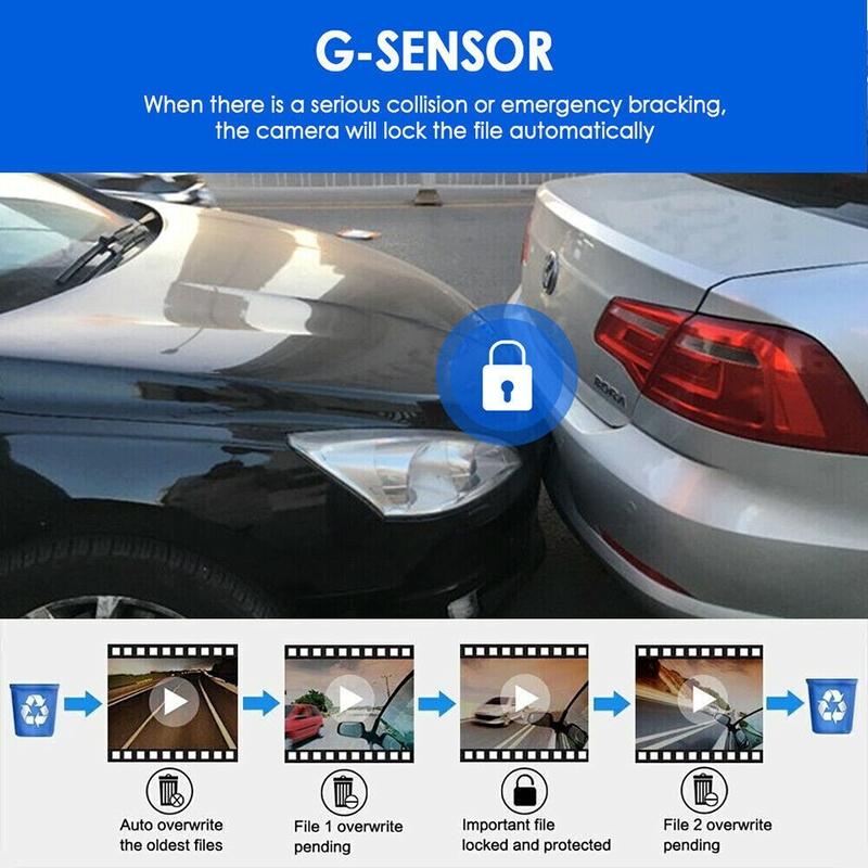1080P Hd Dual Lens Night Vision Driving Recorder - 3.16 Inch-1915198023563087877