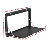 Weisshorn Portable Folding Caravan Table - 800mm x 450mm with Locking Mechanism - Black