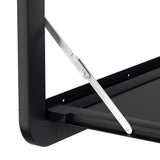 Weisshorn Portable Folding Caravan Table - 800mm x 450mm with Locking Mechanism - Black - Top-Down View