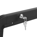 Weisshorn Portable Folding Caravan Table - 800mm x 450mm with Locking Mechanism - Black - 45-Degree Angle