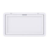 Weisshorn Folding Caravan Table with Lockable Child-Safe Design - 800 x 450mm, White