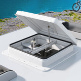 Weisshorn Caravan Roof Vent Fan Air Exhaust Hatch 12V RV Motorhome Camper White - Close-Up Angle